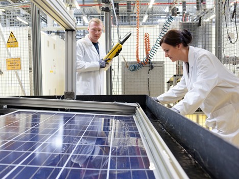 qcells engineers testing solar panels Australia
